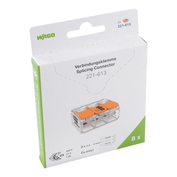 Blister de 8 bornes 221 3x6mm²