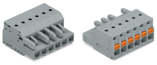 Pci connect fem 5mm/4 pol/gris