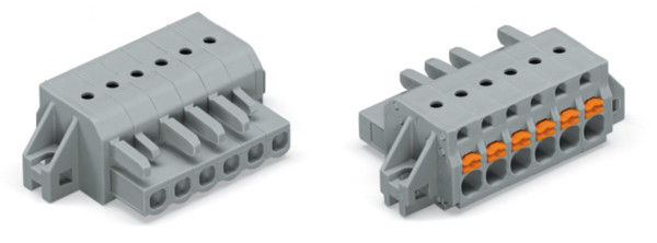 Connecteur femelle pour 1 conducteur gris