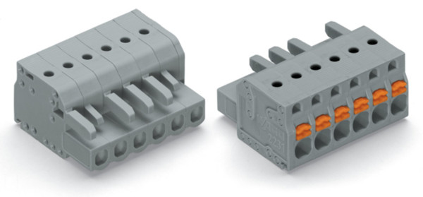 Connecteur femelle pour 1 conducteur gris