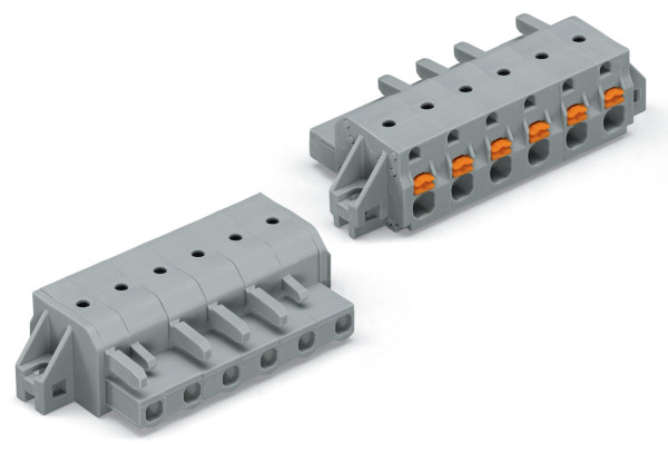 Connecteur femelle pour 1 conducteur gris