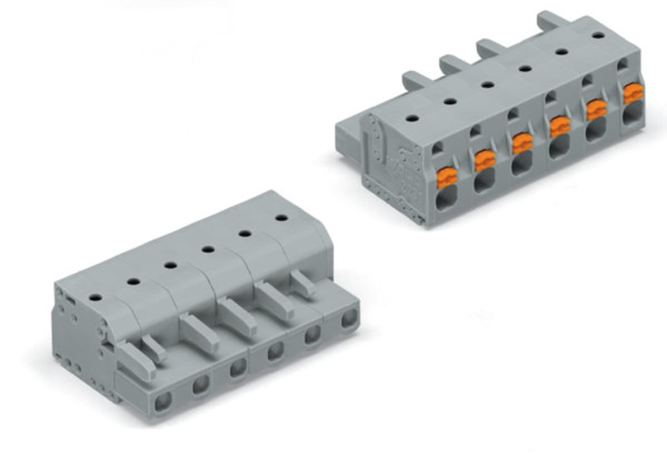 Connecteur femelle pour 1 conducteur gris