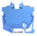Mini-borne de passage pour 2 conduct avec poussoir 1mm², bleu