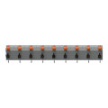 Borne pour circuits imprimés levier 1,5mm² pas 11,5mm 9 pôles, gris
