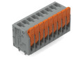 Borne pour circuits imprimés levier 1,5mm² pas3.5mm 9 pôles, gris