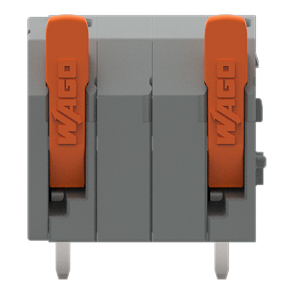 Borne pour circuits imprimés levier 1,5mm² pas 11,5mm 2 pôles, gris