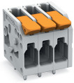 Borne pour circuits imprimés levier 4mm² pas 5mm 2 pôles, noir