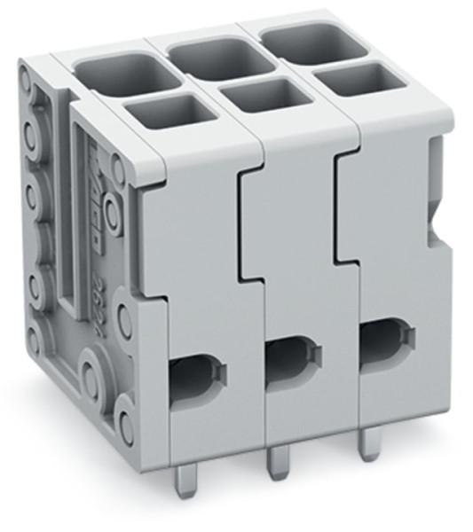 Borne pour ci 4mm² pas 5mm 8 pôles, gris