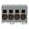 Borne pour ci 16mm² pas 10mm 4 pôles, gris