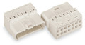 Connecteur mâle pour languette de co avec contact direct de mise à la ter, blanc