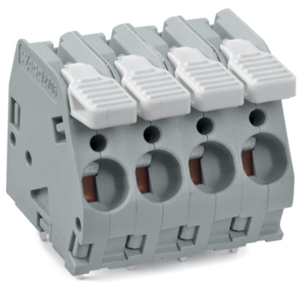 Borne pour ci levier 6mm² pas7.5mm 9 pôles, gris