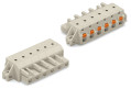 Connecteur femelle pour 1 conducteur 100% protégé contre l'inversion, gris clair