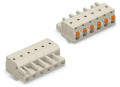 Connecteur femelle pour 1 conducteur 100% protégé contre l'inversion, gris clair
