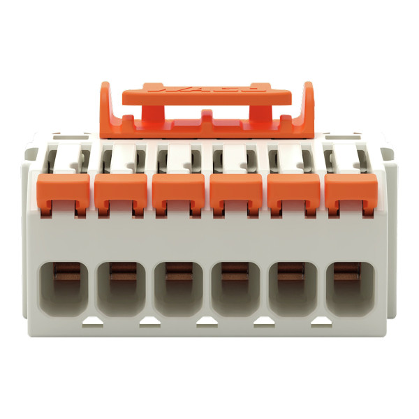Connecteur femelle pour 1 conducteur levier push-in cage clamp', gris clair
