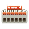 Connecteur femelle pour 1 conducteur levier push-in cage clamp', gris clair