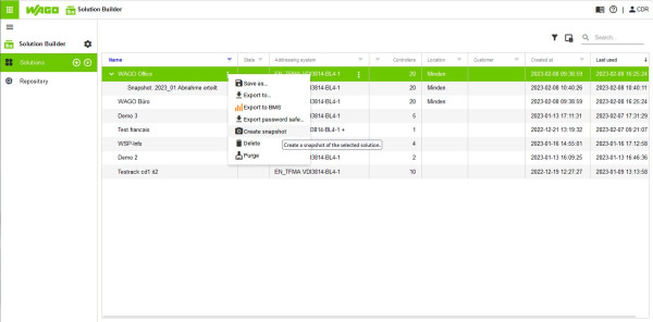 Wago solution builder
