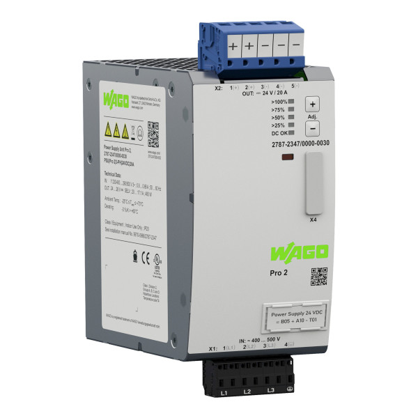 Alimentation; pro 2; triphasée; tension de sortie 24 v dc; courant de sortie 20 