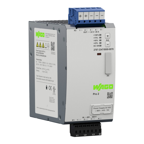 Alimentation; pro 2; triphasée; tension de sortie 24 v dc; courant de sortie 20 