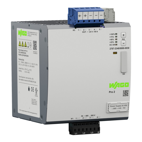 Alimentation; pro 2; triphasée; tension de sortie 24 v dc; courant de sortie 40 