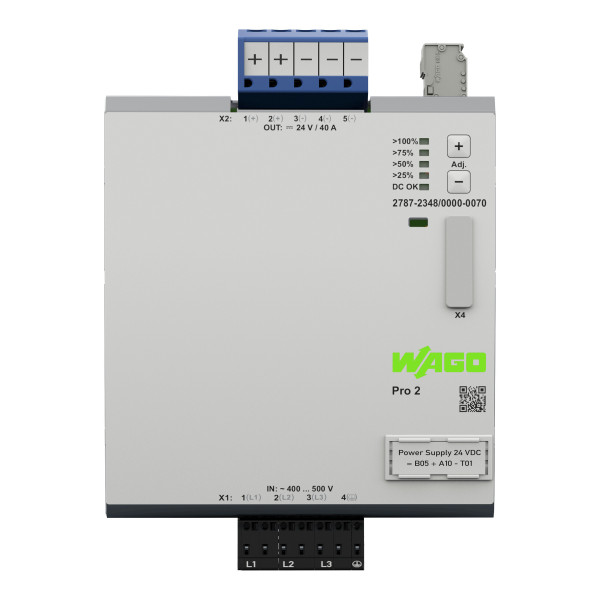 Alimentation; pro 2; triphasée; tension de sortie 24 v dc; courant de sortie 40 