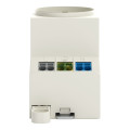 Prise pour armoire, type f (de/nl/at), blanche, led d'état, montage vis et rail