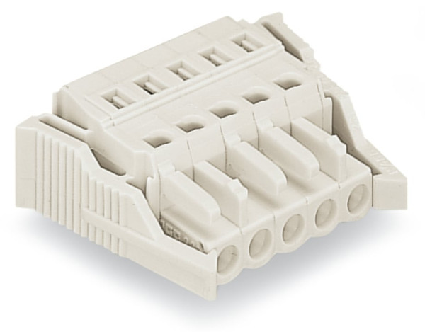 Connecteur femelle pour 1 conducteur 100% protégé contre l'inversion, gris clair