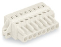 Connecteur femelle droit détrompé / brides de fixation pour racks et connexions