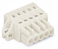 Connecteur femelle droit détrompé / brides de fixation pour montage en surface,a - Wago - 721120/031000