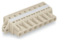 Connecteur femelle avec cage clamp et brides de fixation, 6 pôles