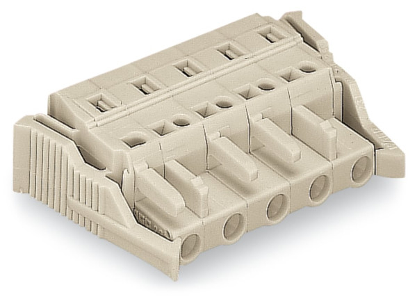 Connecteur femelle avec cage clamp + cliquets, de verrouillage, 6 pôles