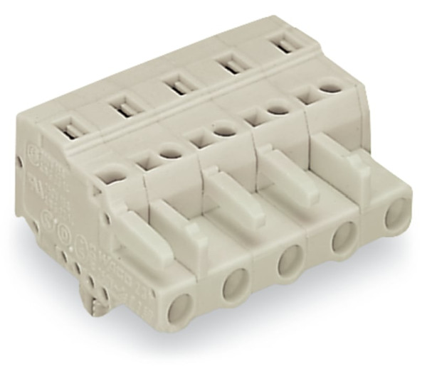 Connecteur femelle avec cage clamp et pieds de fixation, 11 pôles