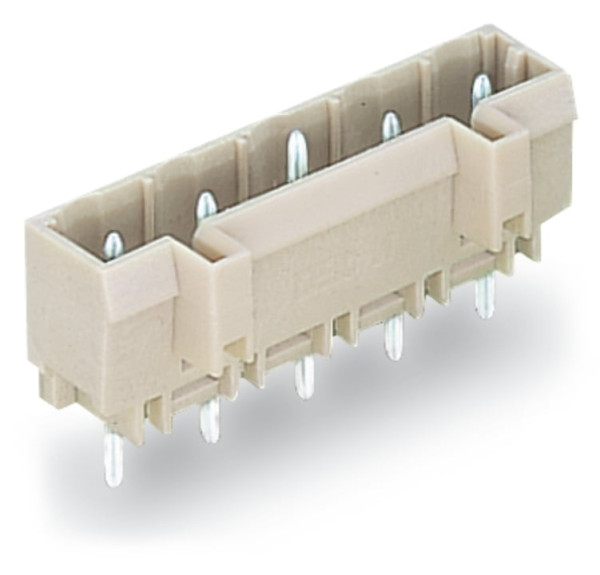 Connecteur mâle détrompé / broches à souder droite, 1 x 1 mm, contact de terre a