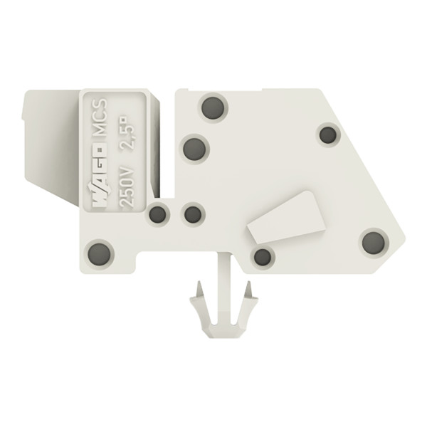 Connecteur femelle coudé avec cliquet de verrouillage, 2 pôles