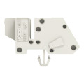 Connecteur femelle coudé avec cliquet de verrouillage, 2 pôles