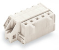 Connecteur femelle coudé avec cage clamp et brides de fixation, pas 5 mm
