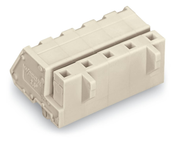 Connecteur femelle coudé avec cliquet de verrouillage; 10 pôles