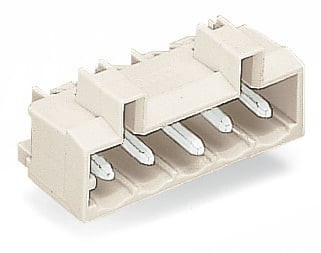Connecteur mâle détrompé / broches à souder coudée 1,2 x 1,2 mm, sans terre avan