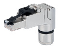 Connecteur ethernet rj-45 cat. 6a - t568a - awg22 - serre-câble sortie coudée