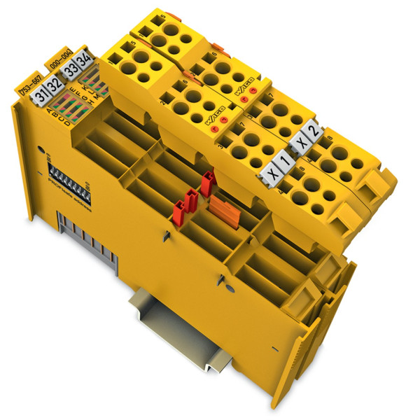 Borne 4 entrées 4 sorties 24 v dc - 2 a profisafe v2.6 - ipar - débrochable
