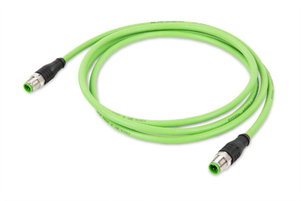 Câble ethernet/profinet - m12 mâle droit - m12 mâle droit - 2m