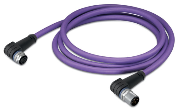 Câble canopen/devicenet - m12 femelle coudé - m12 mâle coudé - 2m