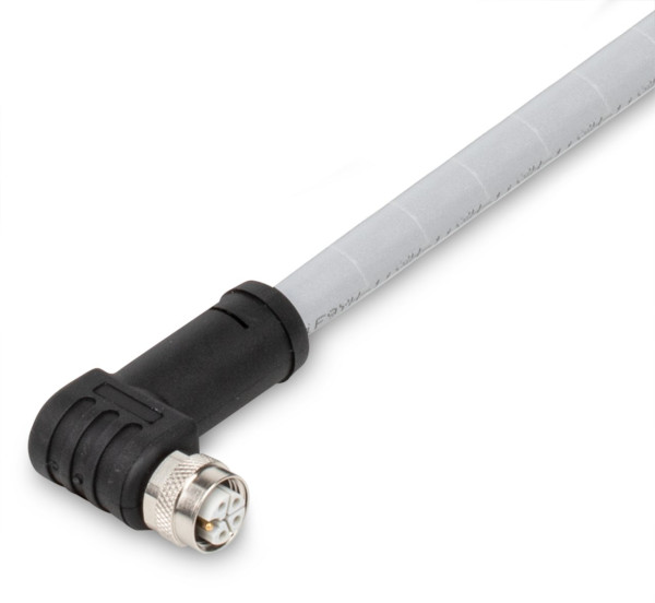 Câble d'alimentation - m12 femelle coudé - extrémité libre - 7.5m