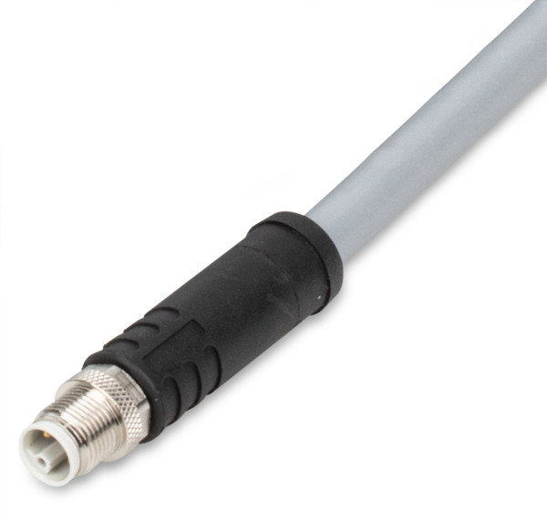 Câble d'alimentation - m12 mâle droit - extrémité libre - 7.5m