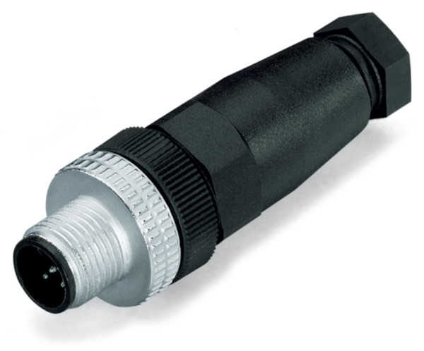 Connecteur - 5 pôles - codage a - m12 mâle droit - connexion vis
