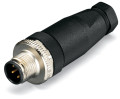 Connecteur - 5 pôles - codage a - m12 mâle droit - connexion ressort - pg9