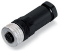 Connecteur - 4 pôles - codage a - m12 femelle droit - connexion vis
