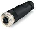 Connecteur - 4 pôles - codage a - m12 femelle droit - connexion ressort