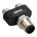 Distributeur m12 mâle droit - 2xm8 femelle droit