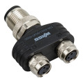Distributeur m12 mâle droit - 2xm8 femelle droit