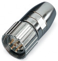 Connecteur - 6 pôles - m23 mâle droit - a souder